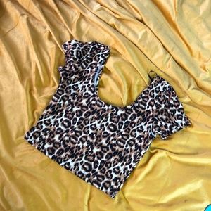 Leopard print crop top